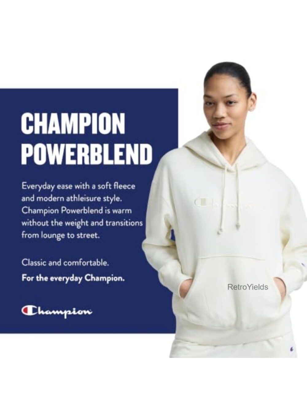 Champion Midweight Fleece Zip-Up Hoodie with C Logo - Picture 5 of 6